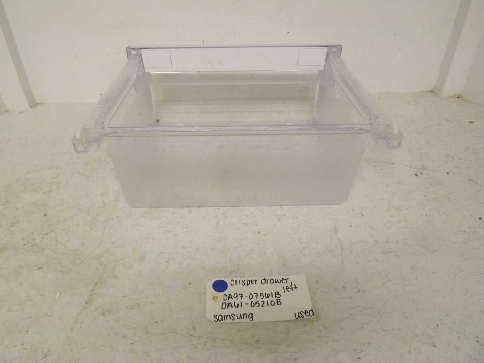 Samsung Refrigerator DA97-07561B DA61-05210B Crisper Drawer, Left Used Samsung Refrigerator DA97-07561B DA61-05210B Crisper Drawer, Left Used